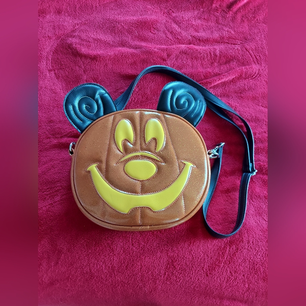 Love Pain & Stitches Pumpkin Mouse Halloween Mickey Mouse Bag